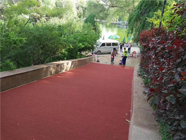 阿拉善彩色路面施工